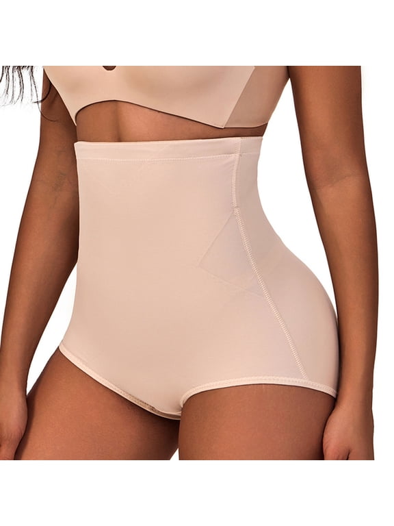 Seamless Underwear for Women High Waisted Tummy Control Panties No Show Nylon Womens Briefs Soft Full Coverage Postpartum Panties