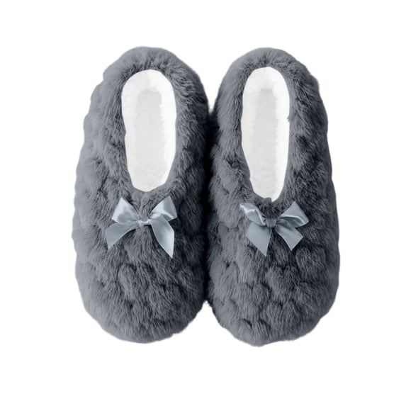 Fancifize Sherpa Fleece Slipper Socks for Women, Cozy Fuzzy Warm Home Spa Grips Sock Winter Soft Sole Floor Slippers