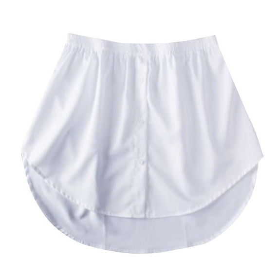 Fancifize Shirt Extender for Women Plus Size, Mini Shirt Extenders for Layering, Adjustable Fake Top Lower Sweep Skirt Half Length Underskirt