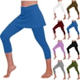 thumbnail image 1 of Fancifize Skirted Legging for Women Elastic Waisted Yoga Athletic Leggings Casual Stretchy Active Skirts Clothes, 1 of 4