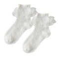 thumbnail image 1 of Fancifize Socks Baby Girls Newborn Eyelet Lace Socks Toddler Infant Casual Ruffle Dress Socks Frilly Lace Crew Socks 1-13 Years, 1 of 3