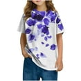 thumbnail image 1 of Fancifize Unisex Floral T-Shirt Vintage Botanical Print Summer Top Short Sleeve Cute Tshirt for Boys & Girls Ages 3-14Y, 1 of 6