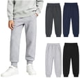 thumbnail image 1 of Fancifize Teens Boys Sweatpants with Pockets, Casual Loose Jooger Pants, Fall Workout Cotton Trousers 4-16 Years,Gray, 1 of 6
