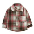 thumbnail image 1 of Fancifize Toddler Kids Boys Girls Flannel Shirt Jackets Fall Winter Plaid Long Sleeve Button Down Tops Coat Soft Cozy Lapel Outwear Clothes 12M-12Y, 1 of 3
