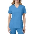 thumbnail image 1 of Fancifize V Neck Shirts for Women Short Sleeve Scrubs Tops Lightweight Breathable Stretch Scrub Shirts Moisture Wicking Outfits, 1 of 5