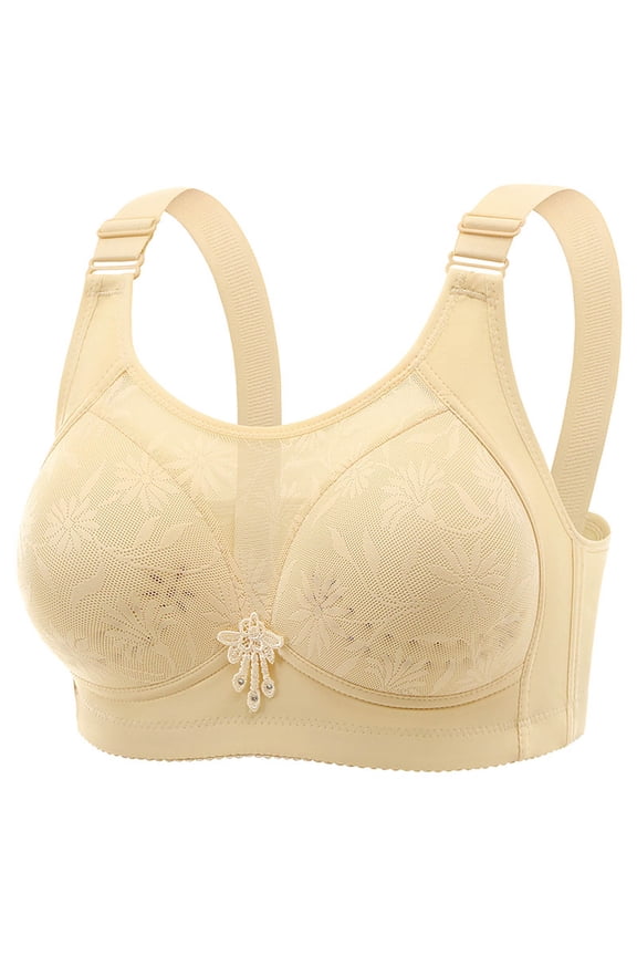 Wireless Bras for Women Push Up Seamless No Underwire Full Coverage Soft Comfort Everyday Bra with Adjustable Straps