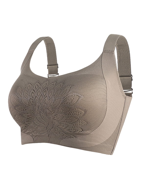 Women Minimizer Bras Full Coverage Wirefree Bra Wide Side Slimming Reduce Bust Daily Use