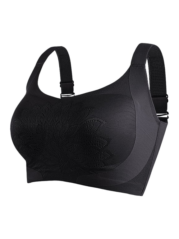 Women Minimizer Bras Full Coverage Wirefree Bra Wide Side Wings Slimming Reduce Bust Daily Use