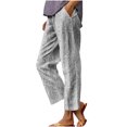 thumbnail image 1 of Fancifize Women Printed Beach Pants Straight Leg Tropical Vacation Pants UPF 50+ Sun Protection Lightweight Trousers M,Gray, 1 of 5