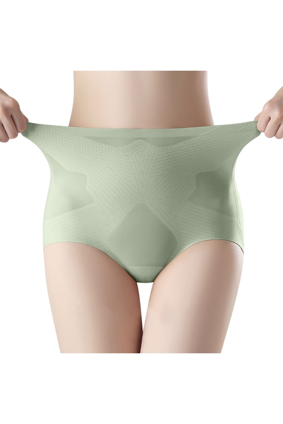 Women Seamless Underwear High Waist Wirefree Briefs Moisture Wicking Tagless No Show Panty Lines