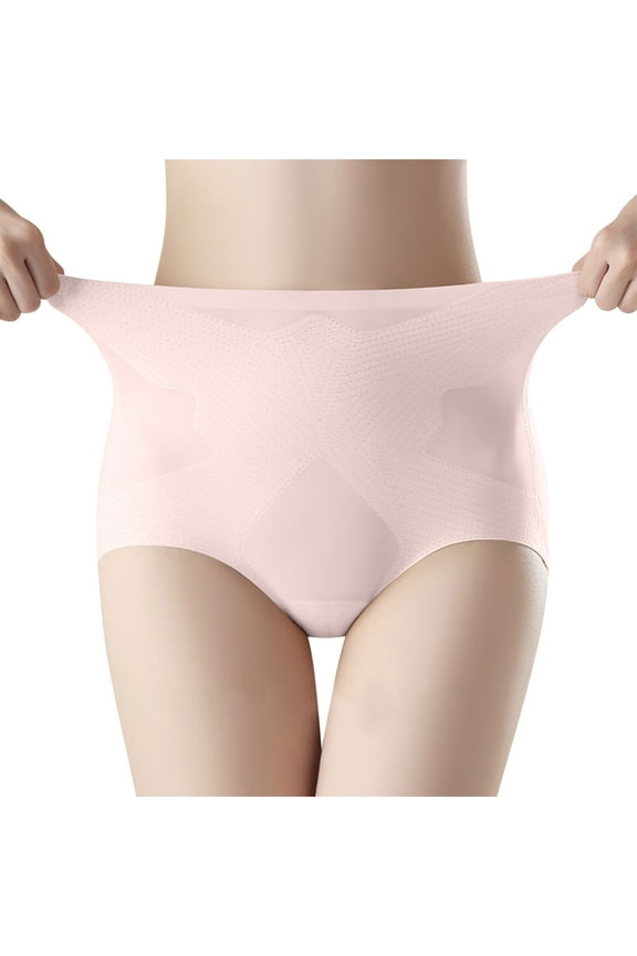 Women Seamless Underwear High Waist Wirefree Briefs Moisture Wicking Tagless No Show Panty Lines