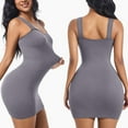 thumbnail image 1 of Fancifize Women Shapewear Full Slip Tummy Control Square Neck Cami Mini Under Dress Slimming Body Shaper Seamless Shapewear Dress Slip, 1 of 5