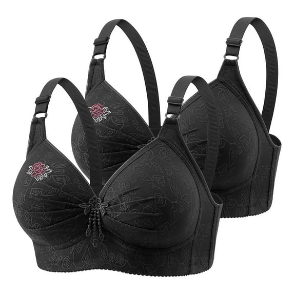 Fancifize Women Wirefree Push-Up Bras Breathable 3D Foam Cups Everyday Bra 2-Pack Office To Dinner Date Set