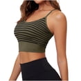 thumbnail image 1 of Fancifize Women Yoga Sleeveless Tshirts Workout Scoop Neck Striped Racerback Cropped Tank Tops Casual Slim Camisole, 1 of 6