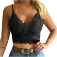 thumbnail image 1 of Fancifize Summer Clearnce Women's Comfort Wirefree Lace Bra Lightly Lined Longline Bralette Breathable Comfort Wireless Bra for Everyday Wear, 1 of 5