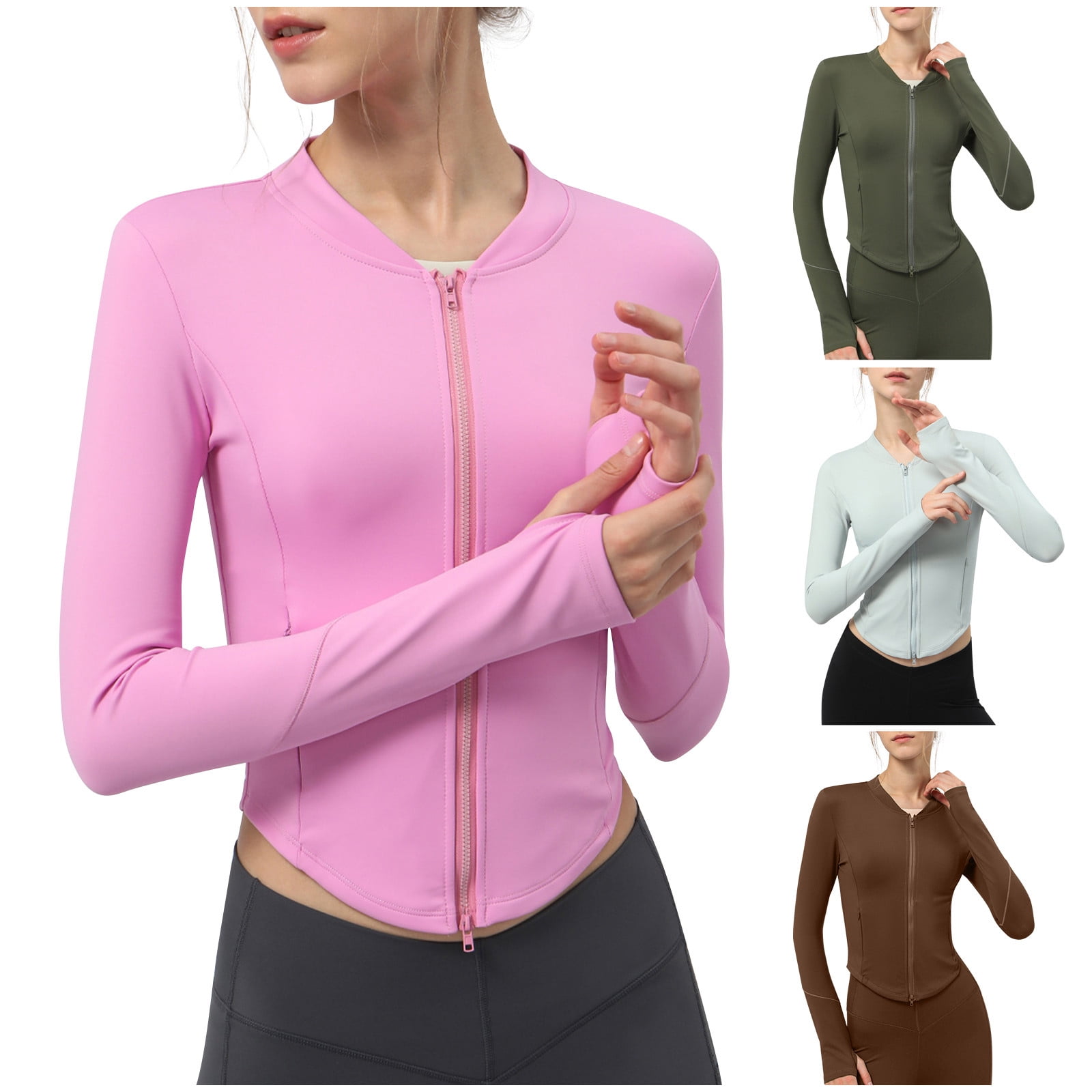 Lock And Love Activewear Lock And Love Women's Full Zip Yoga