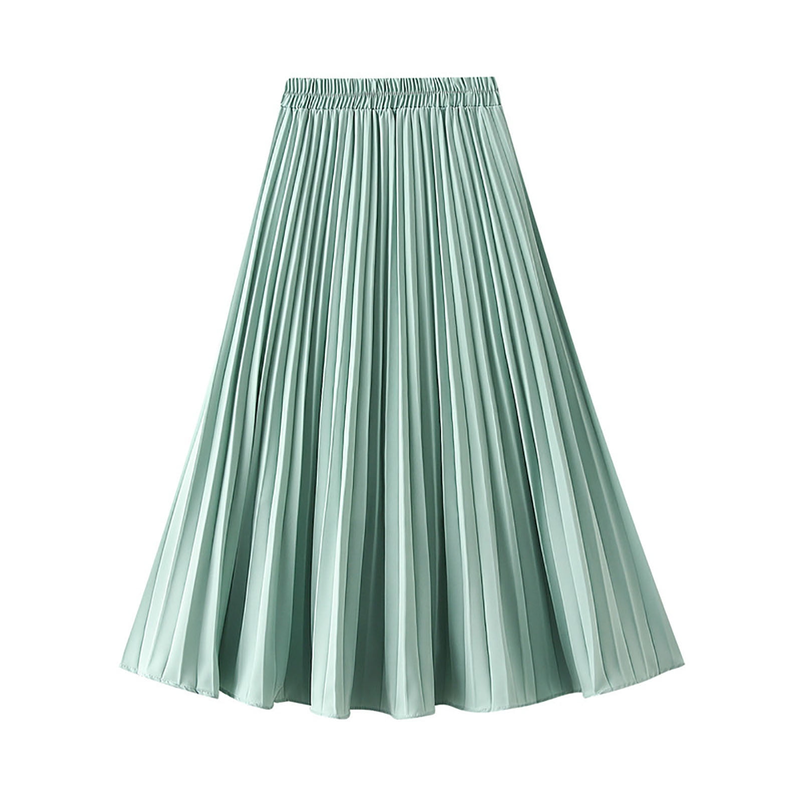 Autumn Pleated Skirt High Waist Irregular Hem Flouncing Women Long Skirts Saia Women White Skirts
