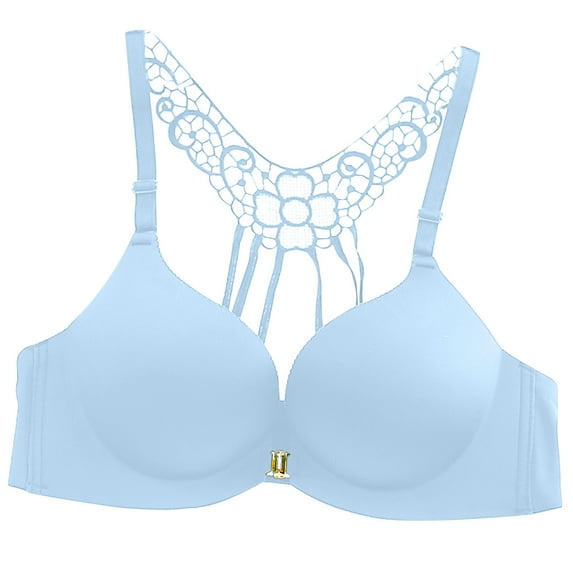 Fancifize Women's Push Up Wireless Bra Leopard Front Closure Back Support Smoothing Bra Seamless Lightly Lined Lift Up Bra Add One Cup