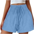 thumbnail image 1 of Fancifize Womens High Waist Casual Shorts 2024 Summer Bermuda Shorts Cute Comfy Baggy Shorts Loose Fit Drawstring Short Pants Prime Day Clearance, 1 of 7