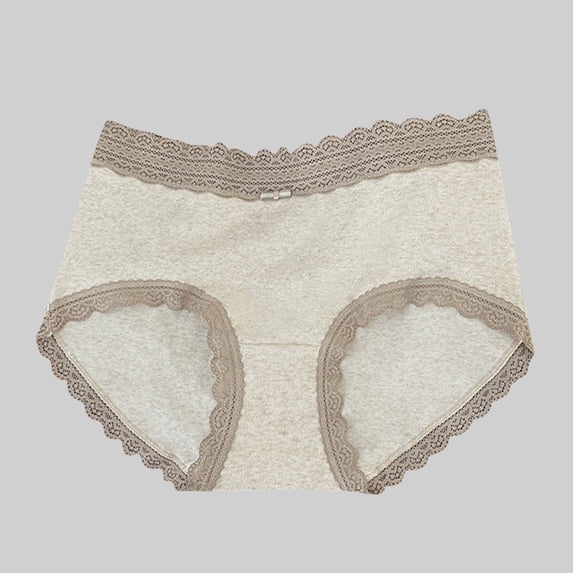 Fancifize Womens High Waist Underwear Tummy Control Soft Cotton Briefs Butt Lifting Full Coverage Lace Panties