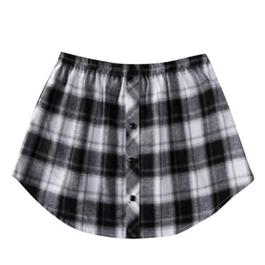 Fancifize Womens Plus Size Shirt Extender Adjustable Fake Layering Top Lower Sweep Shirt Undershirt Skirt for Women Half Length Mini Skirt