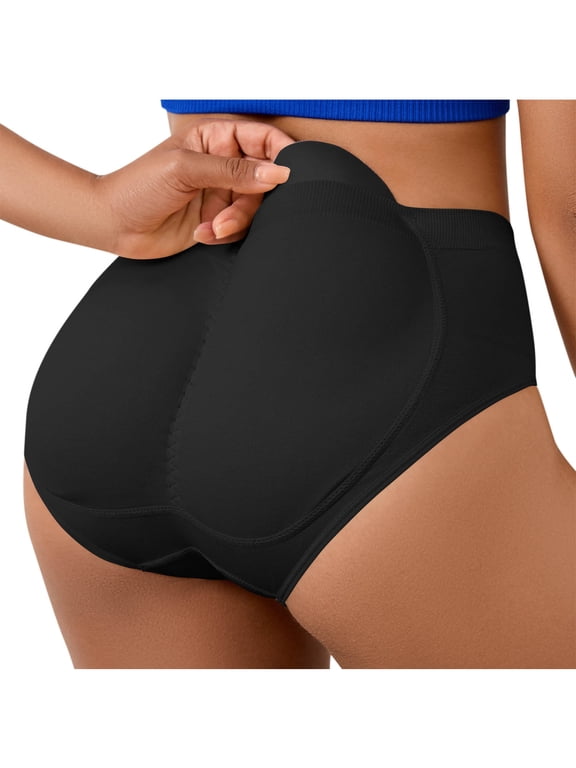 Womens Shapewear Butt Lifter Padded Control Panties Hip Enhancer Briefs for Women Detachable Padded Underwear Shapewear Panty