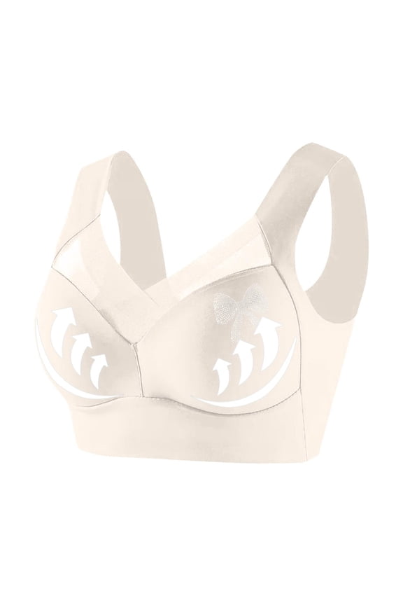 Womens Wireless Bras Supportive Seamless Tshirt Bra No Underwire Push Up Mesh Comfortable Everyday Bralette