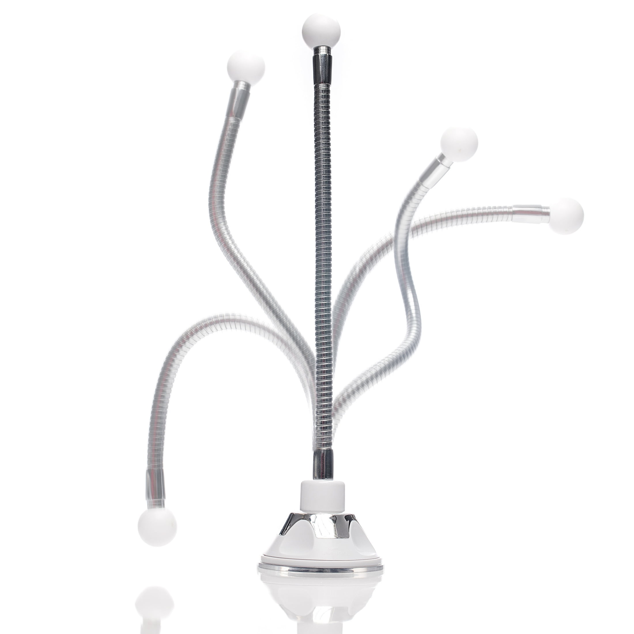 Fancii Chrome Gooseneck Attachment with Locking Suction Cup, For Luna, Mira and Maya LED Mirror Series (Mirror Not Included)