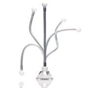 Fancii Chrome Gooseneck Attachment with Locking Suction Cup, For Luna, Mira and Maya LED Mirror Series Mirror Not Included