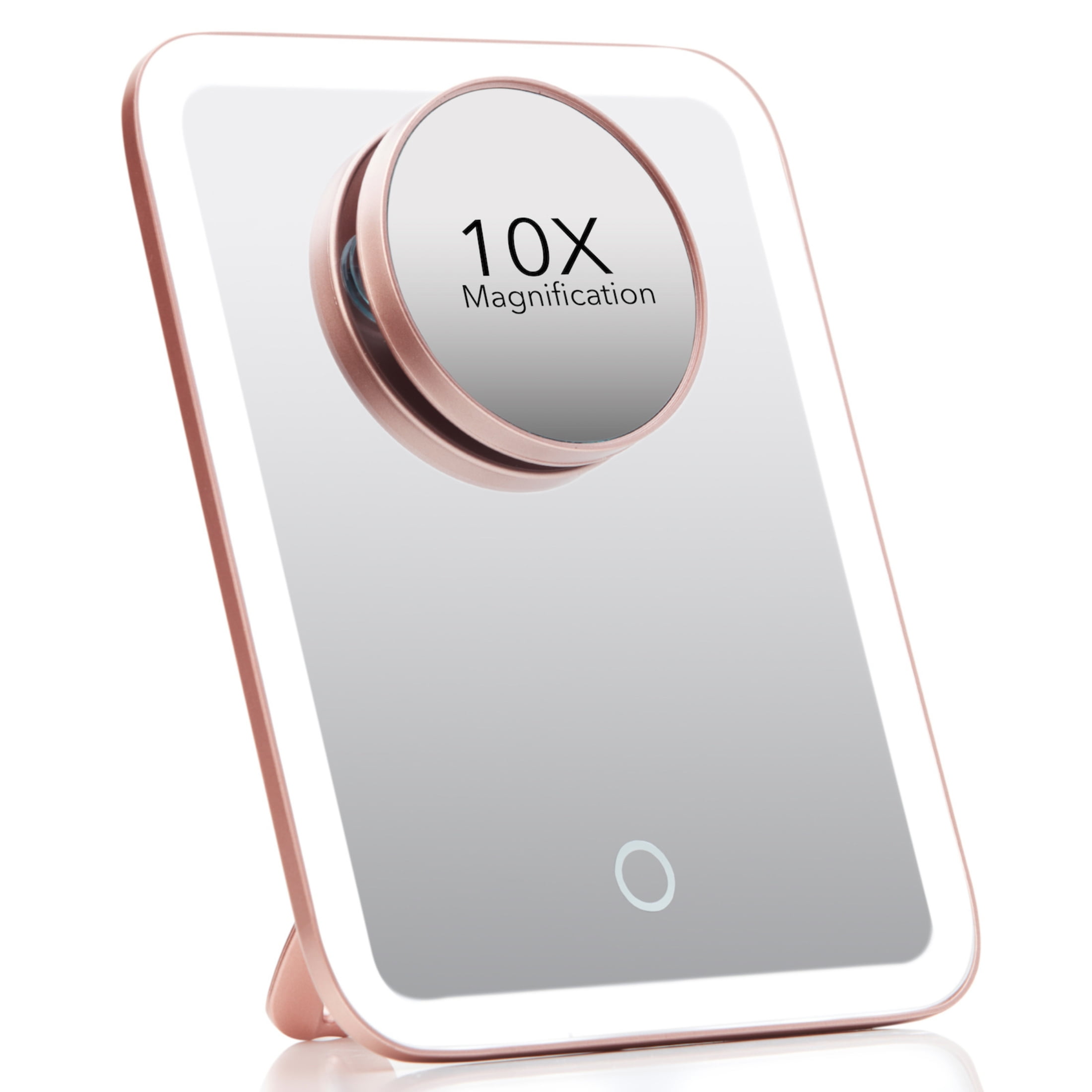 Rose Gold Rectangular LED Magnifying Makeup Mirror