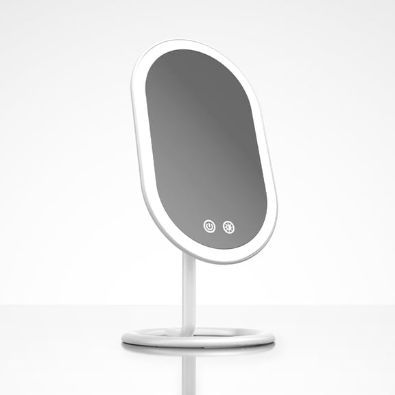 Fancii Vera Vanity Makeup Mirror with Lights, Rechargeable, Illuminated Cosmetic Mirror with 3 Dimmable Light Settings, Adjustable Stand (White)