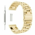 thumbnail image 1 of Fancing 20MM Bands Compatible with Garmin Forerunner 245/Approach S42/D2 Air/S12/Vivomove 3/Style/Galaxy Watch 5 40mm 44mm/Watch 5 pro 45mm Stainless Steel Bracelet Watch Band Strap(Gold), 1 of 5
