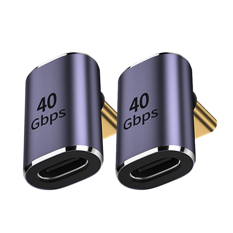 Fancing 90 Degree Right Angle USB C Male to USB C Female Adapter