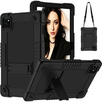 Fancing for Callsky-Tab Cpad 10 Tablet Case,Shockproof Kids Rugged with Kickstand Shoulder Strap Heavy Duty Hybrid Cover for Callsky-Tab Ctab 10 Tablet/for Callsky-Tab Cpad 10 10.1 inch(Black)