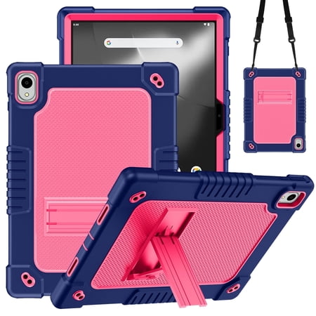 Fancing Case for Onn. 11" Tablet Pro(2024 Model:100146660)/Onn 11 inch Tablet Pro Case,Shockproof Kids Case with Shoulder Strap for Walmart Onn 11" Tablet Pro 2024 Model:100146660(Navy/Pink)