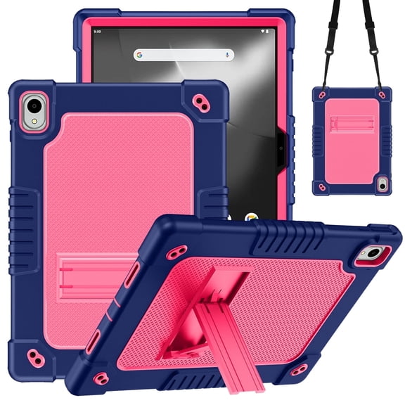 Fancing Case for Onn. 11" Tablet Pro(2024 Model:100146660)/Onn 11 inch Tablet Pro Case,Shockproof Kids Case with Shoulder Strap for Walmart Onn 11" Tablet Pro 2024 Model:100146660(Navy/Pink)