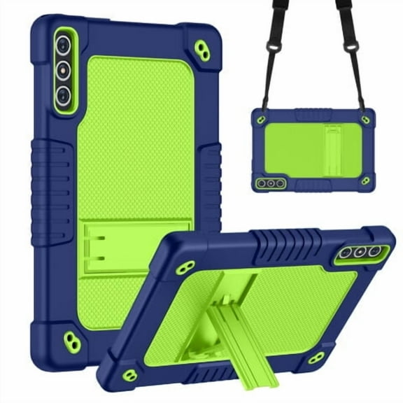 Fancing for MEIZE D106 Tablet Case,for KADYBE D106 Tablet Case,Shockproof Kids Rugged Case with Shoulder Strap for KADYBE D106/MEIZE D106/VOZIZOV D106/FEONAL Android 14 10 inch Table(Navy/Green)
