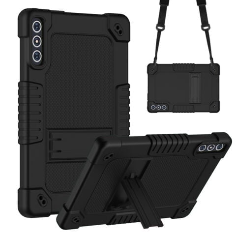 Fancing for MEIZE D106 Tablet Case,for KADYBE D106 Tablet Case,Shockproof Kids Rugged Case with Shoulder Strap for KADYBE D106/MEIZE D106/VOZIZOV D106/FEONAL Android 14 10 inch Table(Black)