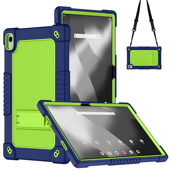 Fancing for Onn 12.1 Inch Pro Tablet 2024 Model Case/Onn 12.1" Tablet Pro 100146663 Case,Kids Shockproof Case with Shoulder Strap for Walmart Onn 12.1" Tablet Pro (2024 Model:100146663)(Blue+Green)