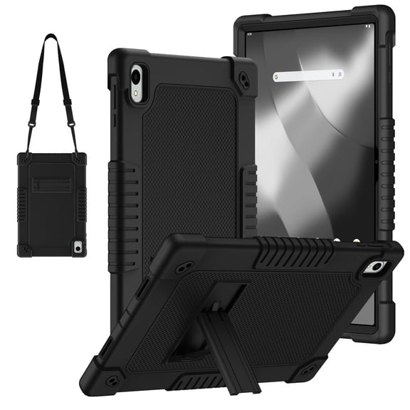 Fancing for Onn 12.1 Inch Pro Tablet 2024 Model Case/Onn 12.1" Tablet Pro 100146663 Case,Kids Shockproof Case with Shoulder Strap for Walmart Onn 12.1" Tablet Pro (2024 Model:100146663)(Black)