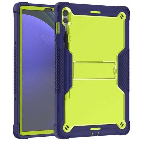 Fancing for Samsung Galaxy Tab S9 Plus 12.4 Inch Tablet Case,Heavy Duty with Pen Holder Shockproof Hybrid Stand Protective Case for Samsung Galaxy Tab S9 Plus/Galaxy Tab S9 FE Plus(Navy/Green)