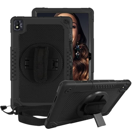 Fancing for TCL TABMAX 10.4 Inch Tablet Case,Heavy-Duty Shockproof Kids Friendly Hybrid Rugged Protective Case for Nokia T20/Nokia T21/TCL Tab Pro 5G 9198S/VASTKING KingPad M10 Tablet(Black/Black)