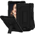 thumbnail image 1 of Fancing for TCL Tab 8 LE Tablet Case,with Shoulder Strap Soft Silicone&Hard Back Hybrid Shockproof Kids Friendly Case for TCL Tab 8 LE(Model:9137W)/TCL Tab 8 WiFi(Model:9132X) (Black/Black), 1 of 7