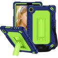thumbnail image 1 of Fancing for TCL Tab 8 LE Tablet Case,with Shoulder Strap Soft Silicone&Hard Back Hybrid Shockproof Kids Friendly Case for TCL Tab 8 LE(Model:9137W)/TCL Tab 8 WiFi(Model:9132X) (Navy/Green), 1 of 7