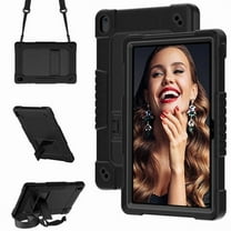 Fancing for Walmart ONN 10.1 Tablet Case Gen 4 2024 Tablet(Model:100135925),Heavy Duty Shockproof with Kickstand&Shoulder Strap Kids Friendly Case for Onn 10.1 inch Tablet Case 2024 Model(Black)