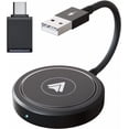 thumbnail image 1 of Fancing Wireless Android Auto Adapter for OEM Factory Wired Android Auto Cars,Plug and Play,Support USB and Type-C Interface,Auto Connection Online Update,Suitable for Android Phones(Black-Round), 1 of 7