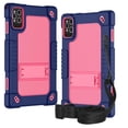 thumbnail image 1 of Fancing for ZONKO D106 Tablet Case,Shockproof Kids Rugged Case for Relndoo T618/YOBANSE T618/Suicoey T618/ZONKO D115/ANTEMPER Android 14 13/FEONAL Android 13/ZONKO D106 10 inch Tablet(2XNavy/Pink), 1 of 6