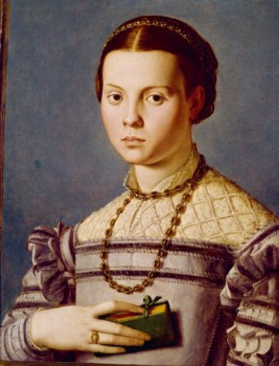 Fanciulla di Casa Medici by Agnolo Bronzino (1503-1572) Italy Florence Galleria degli Uffizi Canvas Art - Agnolo Bronzino (24 x 36)