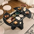 thumbnail image 1 of FANCROU Modern Adult Wooden Windsor Dining Chair, Black, 1 of 6