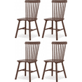 thumbnail image 1 of Fancrou Farmhouse Windsor Dining Chairs Set of 4, Spindle Back Wood Chairs for Kitchen and Living Room, Country Style Restaurant Seating, Dark Walnut, 1 of 13